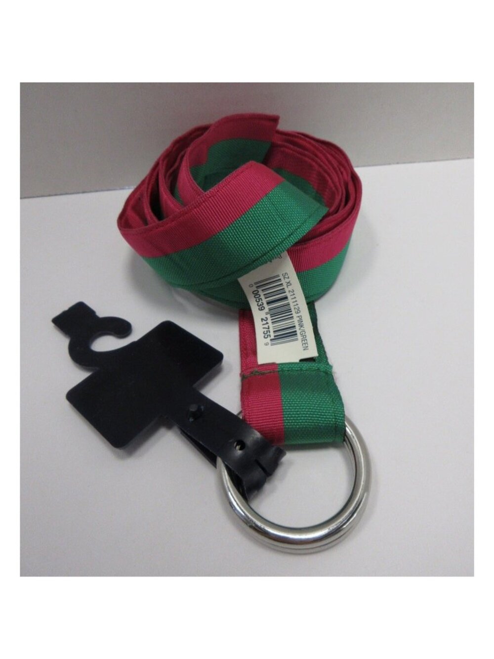 VINTAGE Polo Ralph Lauren Belt XL Pink Grosgrain Ribbon D Ring USA